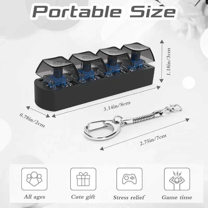 4Keys Stress Relief Button Keychain™